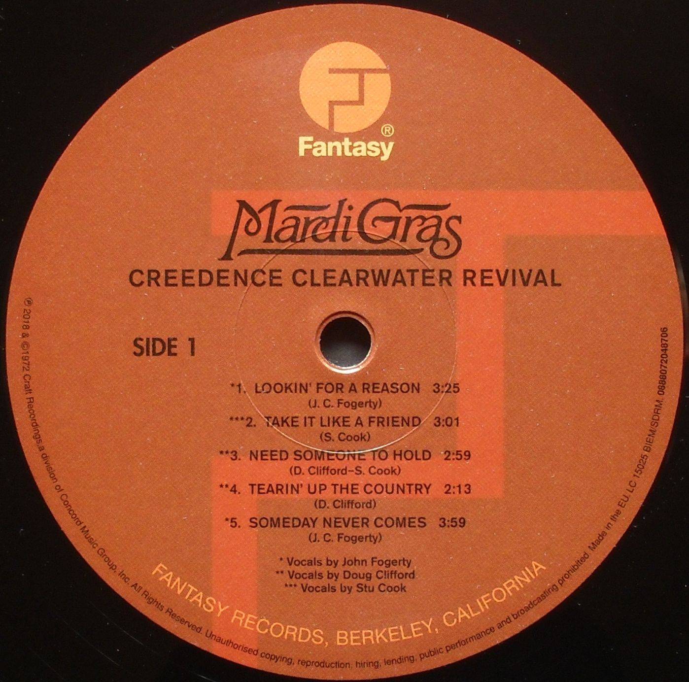 Creedence Clearwater Revival Mardi Gras [lp label a Eu]